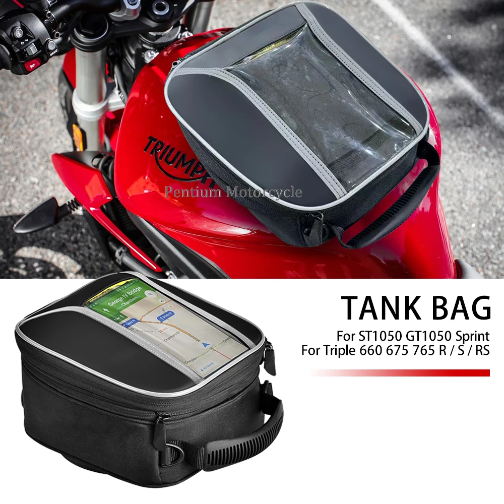 

For ST1050 GT1050 SPRINT Street Triple 660S 675R 765S 765R 765RS Fuel Tank Bag Luggage Storage Bags Navigation Bag ﻿