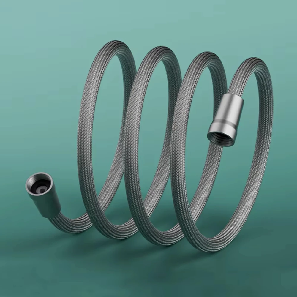 Nylon Rope Braided Shower Pipe 4 Points Universal 1.5m/ 2m Water Pipe Hot And Cold Shower Head Explosion-proof Connecting Pipe