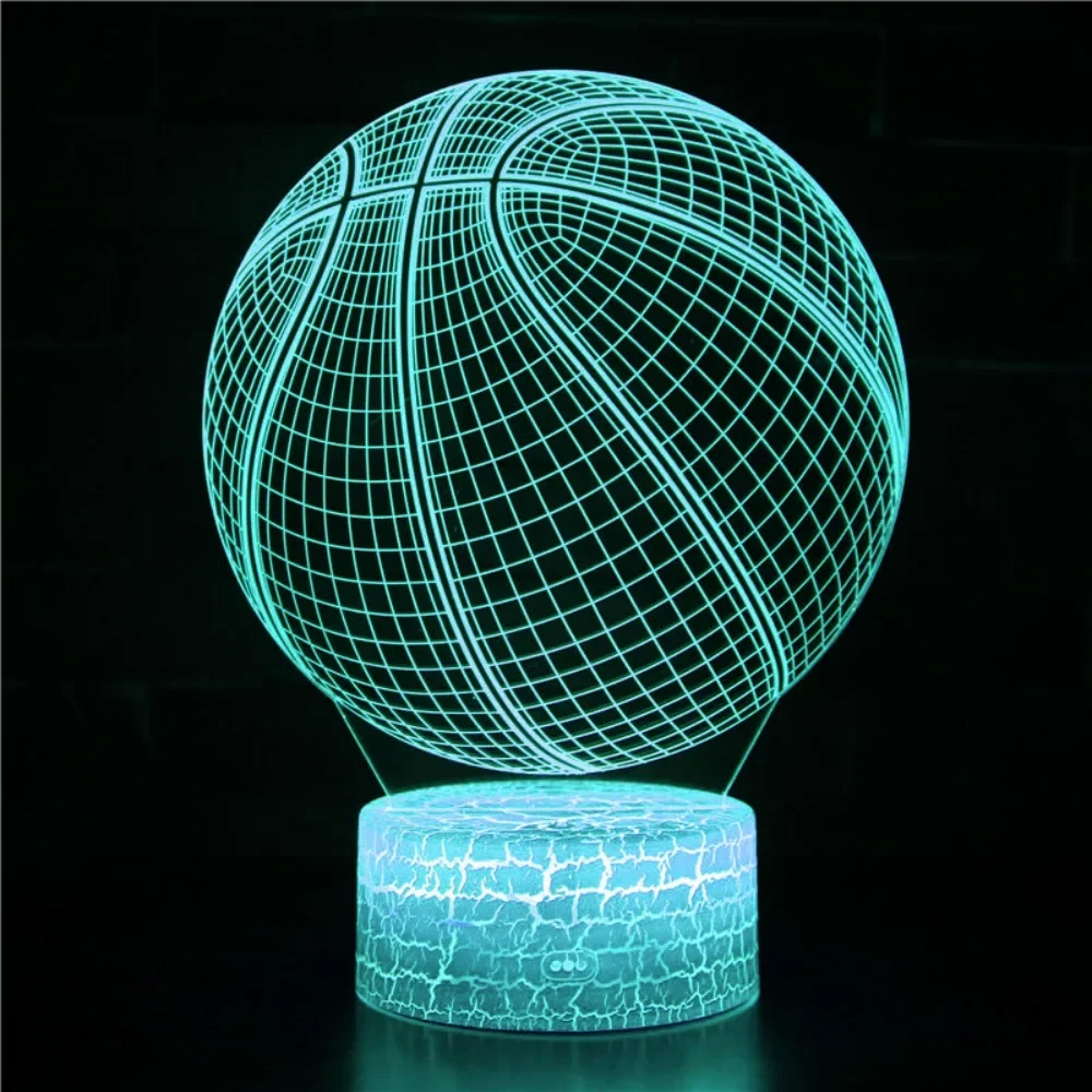 Nighdn LED Night Lights Basketball 3D Illusion Table Lamp 7 Colors Changing Bedroom Decoration Birthday Gift for Kids Teen Boys