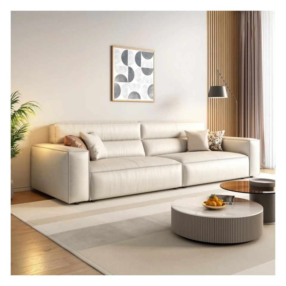 

！@Wholesale Customization Genuine Leather Sofa Design Modern Luxury Furniture Sofa Set Funiture Living Room Sofa