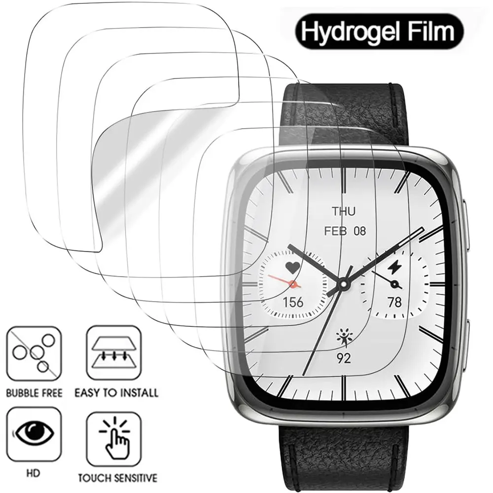 

Гидрогелевая пленка для Huami Amazfit Active 2, квадратная изогнутая мягкая защитная пленка для экрана для Amazfit Active2, не стеклянные аксессуары для часов