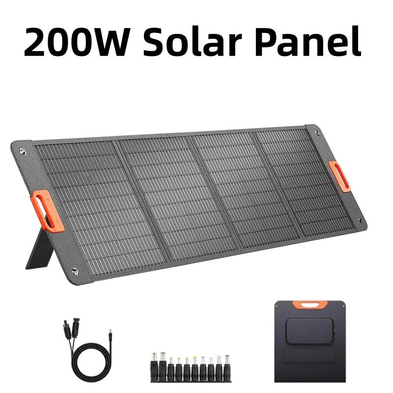 

Портативная солнечная панель 100 Вт, 200 Вт, водонепроницаемая складная солнечная панель IP68, 60 Вт, резервное солнечное зарядное устройство для электростанции, кемпинга