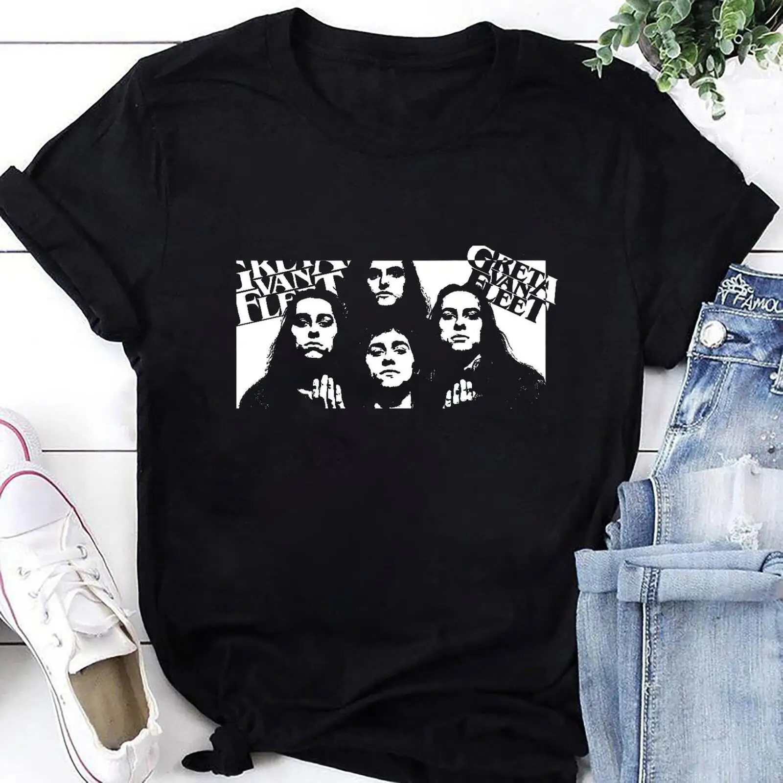 Vintage Greta Van Fleet Band T Shirt Starcatcher World Tour Shi