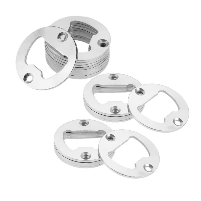 10 or 5 Pcs Silver 40mm Bottle Opener Insert Wine Beer Opener Bar Drinking Accessories Home Kitchen Party Supplies with Screws