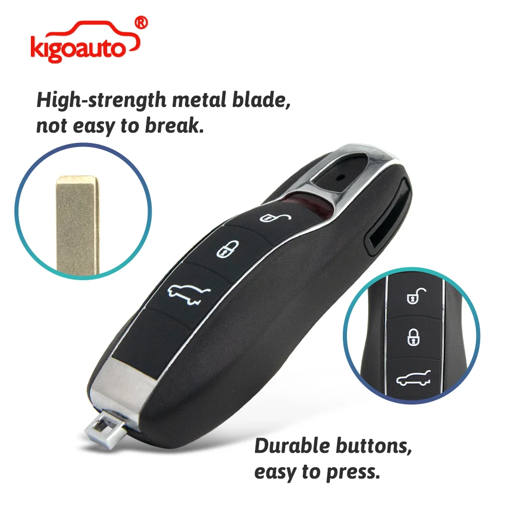 

Корпус смарт-ключа kigoauto KR55WK50136 с 3 кнопками для Porsche Panamera 2010-2015
