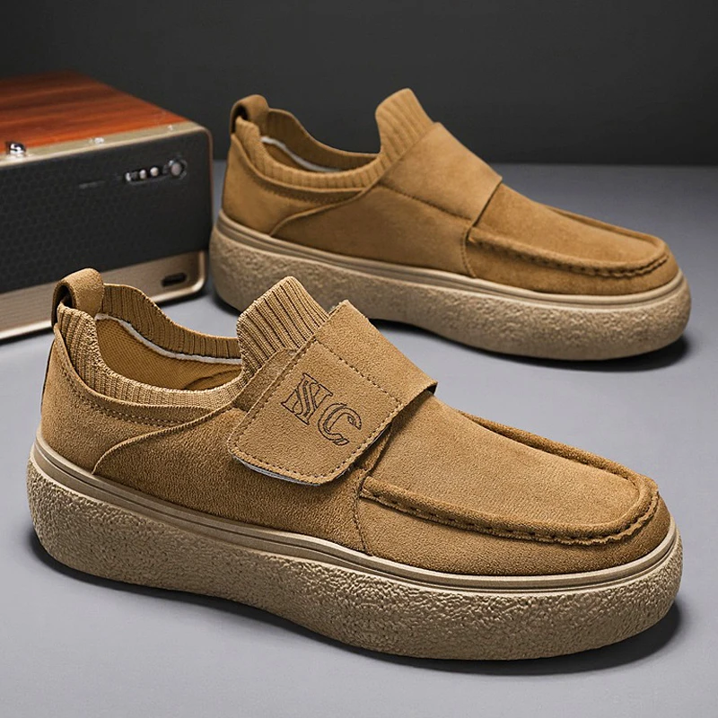 2026 Spring New Casual Shoes Outdoor Fashionable Multi functional Thick soled Le Fu Shoes Men's Comfortable Anti slip Work Shoes