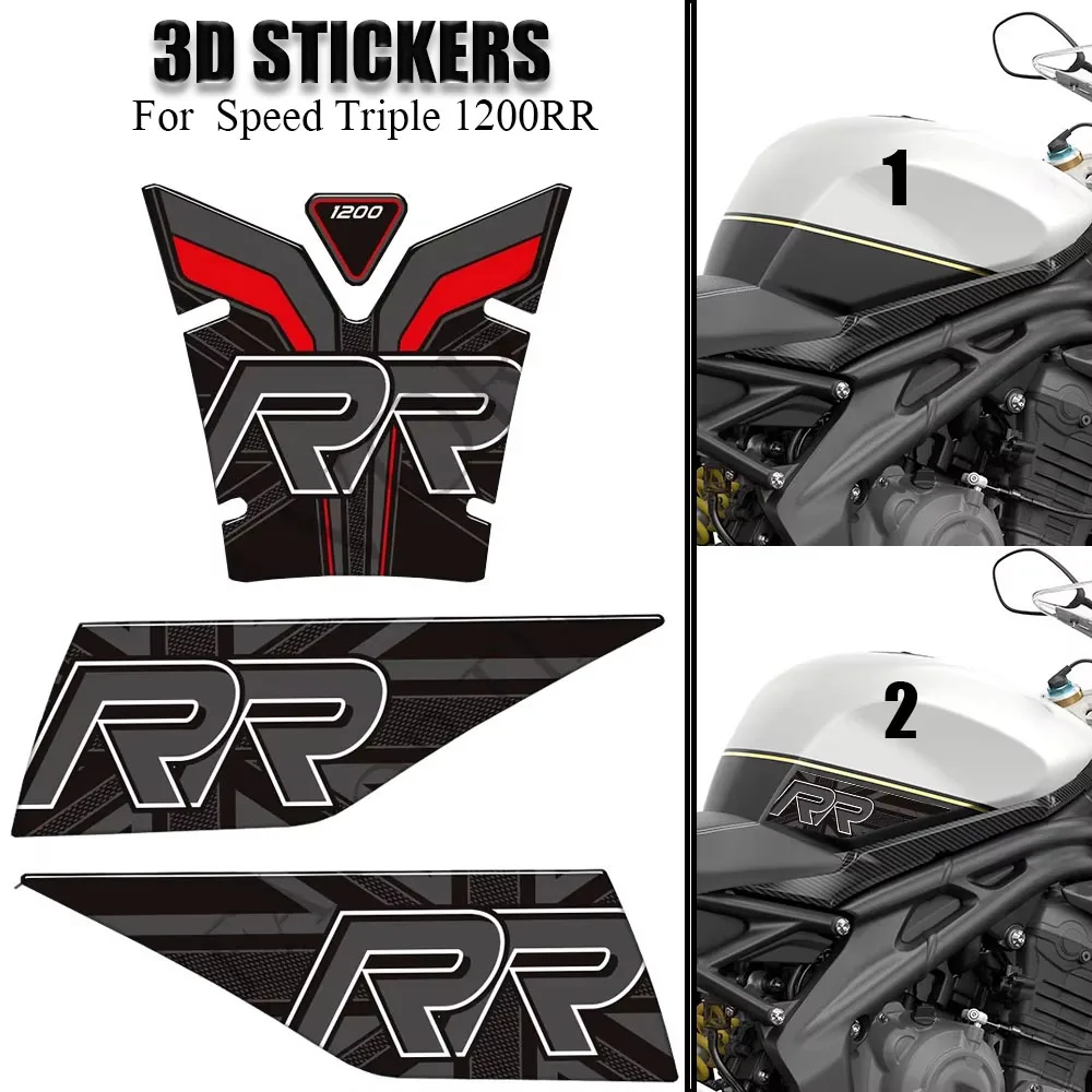 

Motorcycle Stickers Decals Gas Fuel Oil Kit Knee Tank Protector Pad Grips For Triumph Speed Triple 1200RR 1200 RR