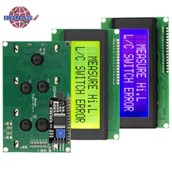 LCD2004 I2C moduł wyświetlacza LCD 20x4 znak 2004A HD44780 LCD IIC/I2C szeregowy adapter interfejsu niebieski/zielony ekran dla Arduino