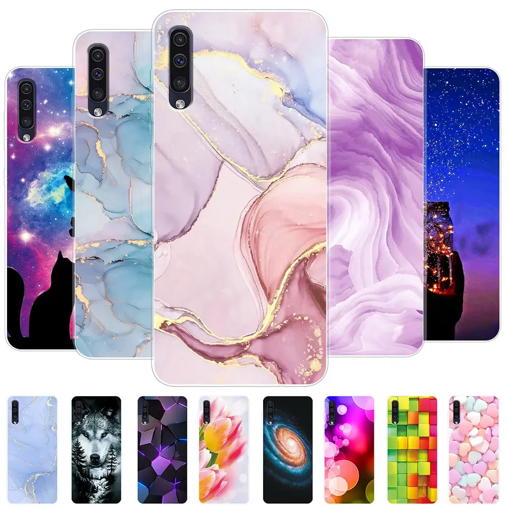 Case For Samsung Galaxy A50 A30 Case Silicone Flower Soft Tpu Back Cover For Samsung Galaxy A30S A 30 A 50 A50S Case 2019 bumper