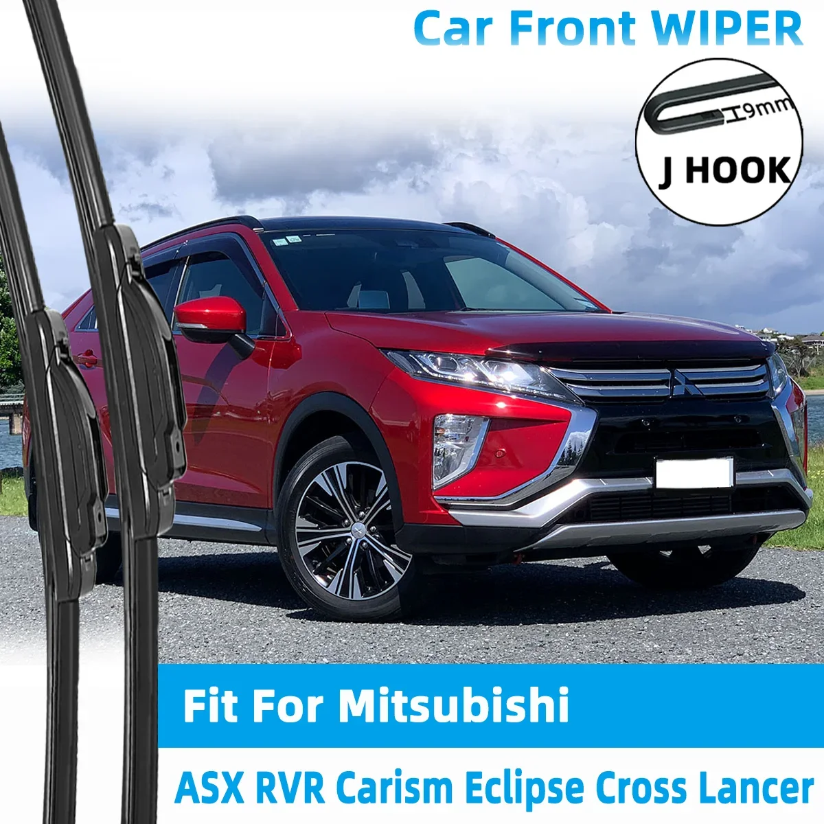 

Front Wiper Accessorie Double Rubber Car Wipers for Mitsubishi ASX RVR Carism Eclipse Cross Lancer 1995-2020 Brushes Upgraded