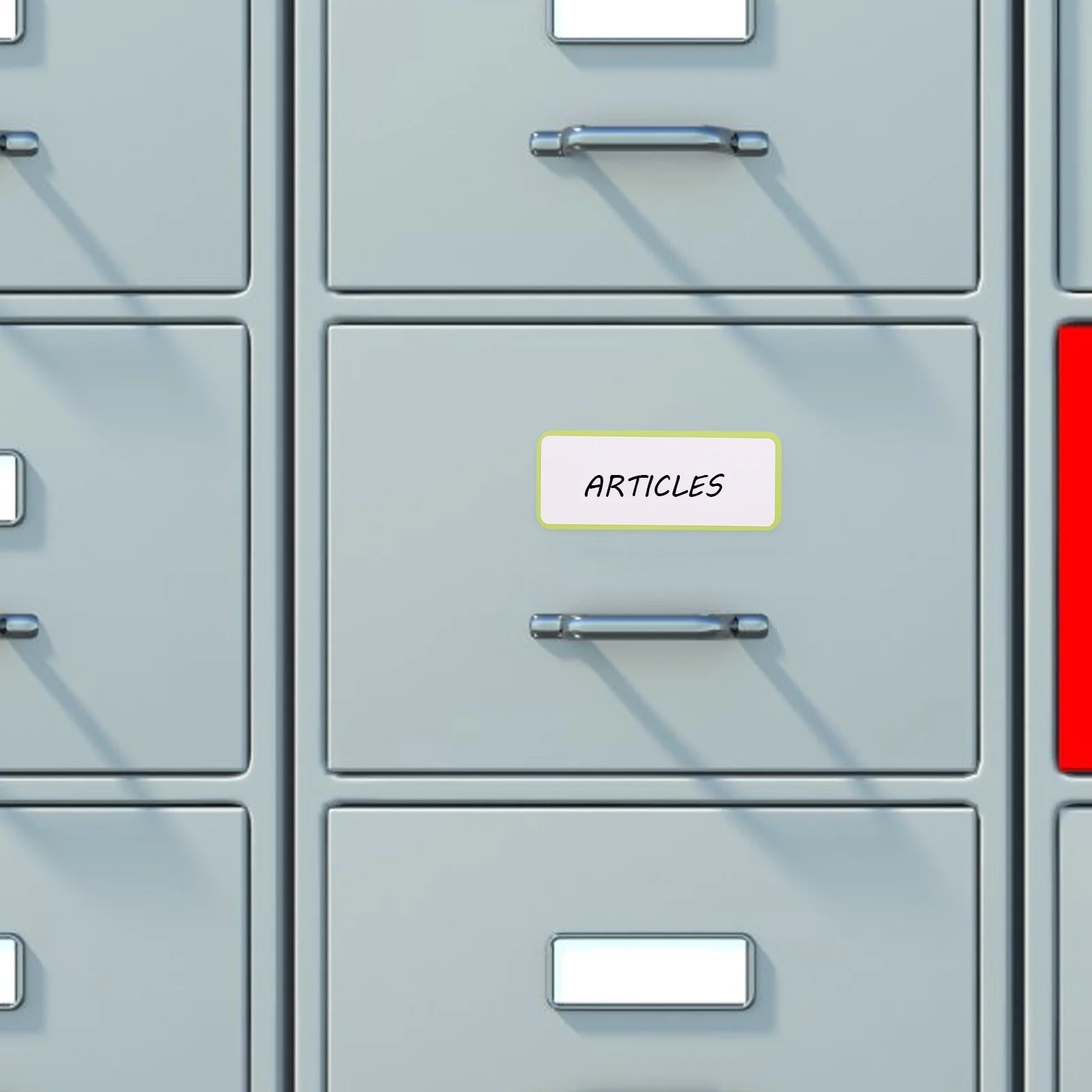 

60Pcs Magnetic Dry Erase Labels Writable Reusable Name Tags for File Cabinets Lockers Whiteboard Fridge Stickers Classroom Use