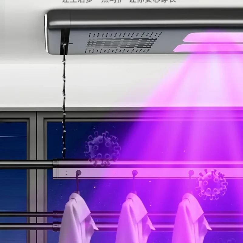Electric drying rack, intelligent remote control lifting balcony automatic drying rod machine