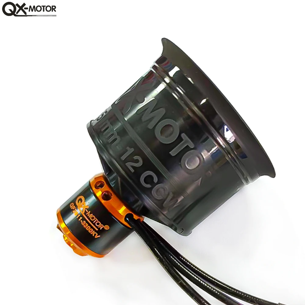QX-MOTOR 50mm EDF Ducted fan 12 blades CW CCW QF2611 3300/4000/4600/5000KV Brushless motor For FMS freewing RC toy