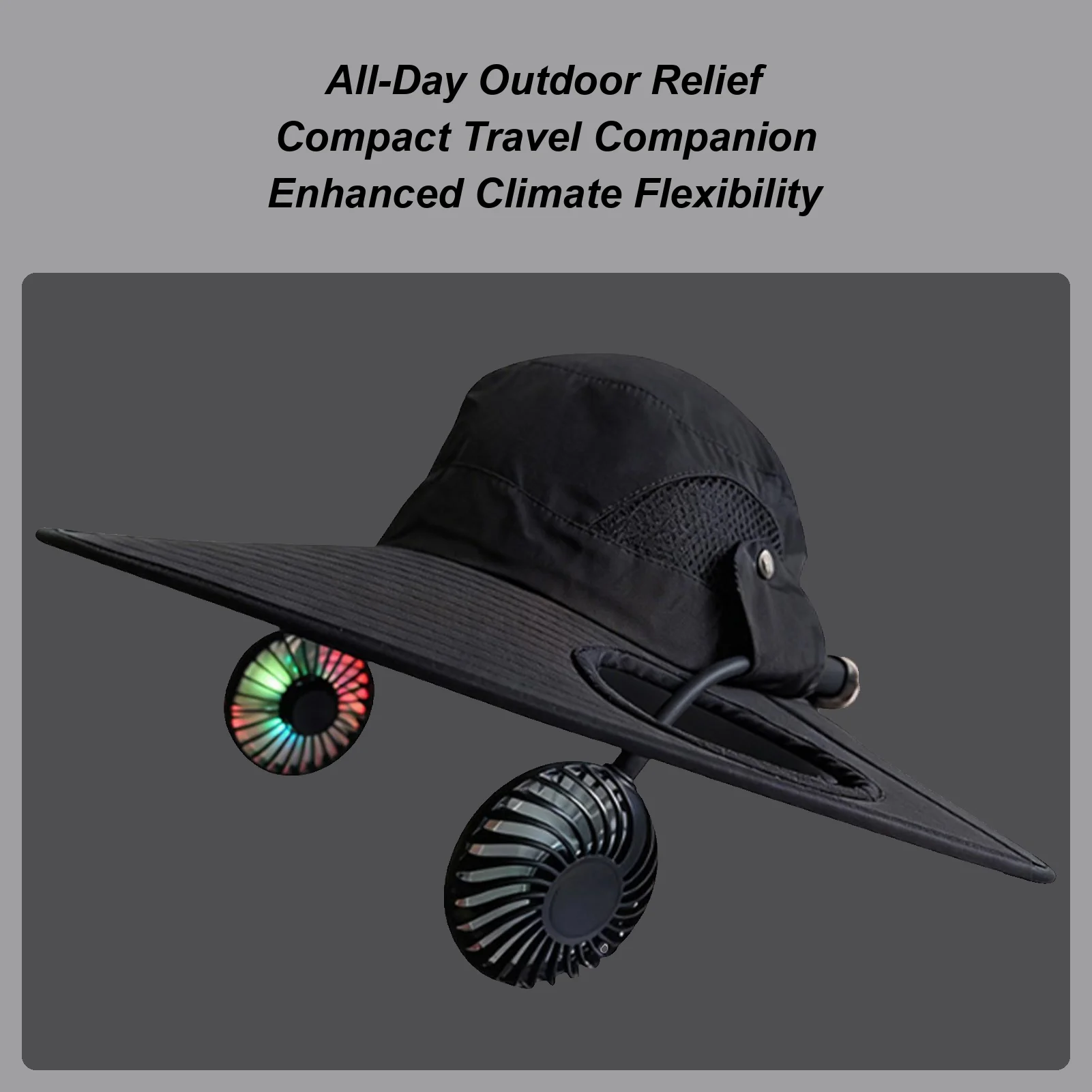 

Hat With Fan Waterproof Portable Cooling Cap Outdoor Cooling Fan Cap For Men Women Fishing Camping Travel Hiking Gardening Golf
