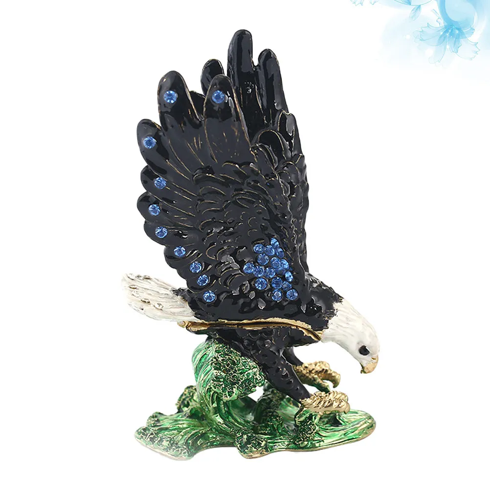 Vivid Colorful Eagle Desktop Ornament Handcrafted Enamel Home Decor for Living Room Bedroom Office Decoration Creative Tabletop
