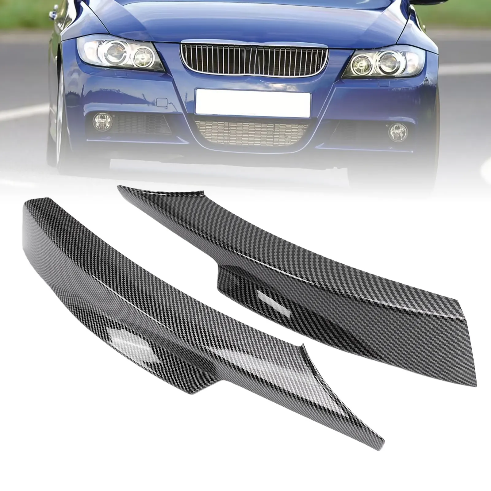 

Carbon Texture Front Bumper Side Skirt Spoiler with Adhesive Backing — Compatible with E90/E91 M Sport LCI (2009–2012)