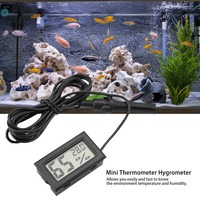 LCD LCD Thermometer Hygrometer External Probe Celsius Temperature Humidity Monitor Digital LED Probe Sensor