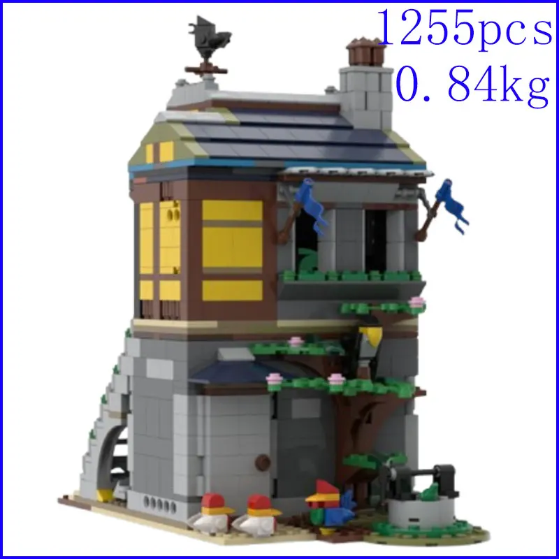 스팟 MOC-206731 및 기타 중세 주택 DIY 소형 입자 조립 블록 교육용 장난감 모델 선물 세트 장식품