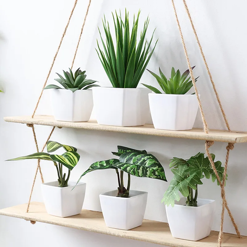 

Simulated Flower Small Potted Green Plant Artificial Flower Decoration Living Room Office Desktop Succulent Rose High-End Feel