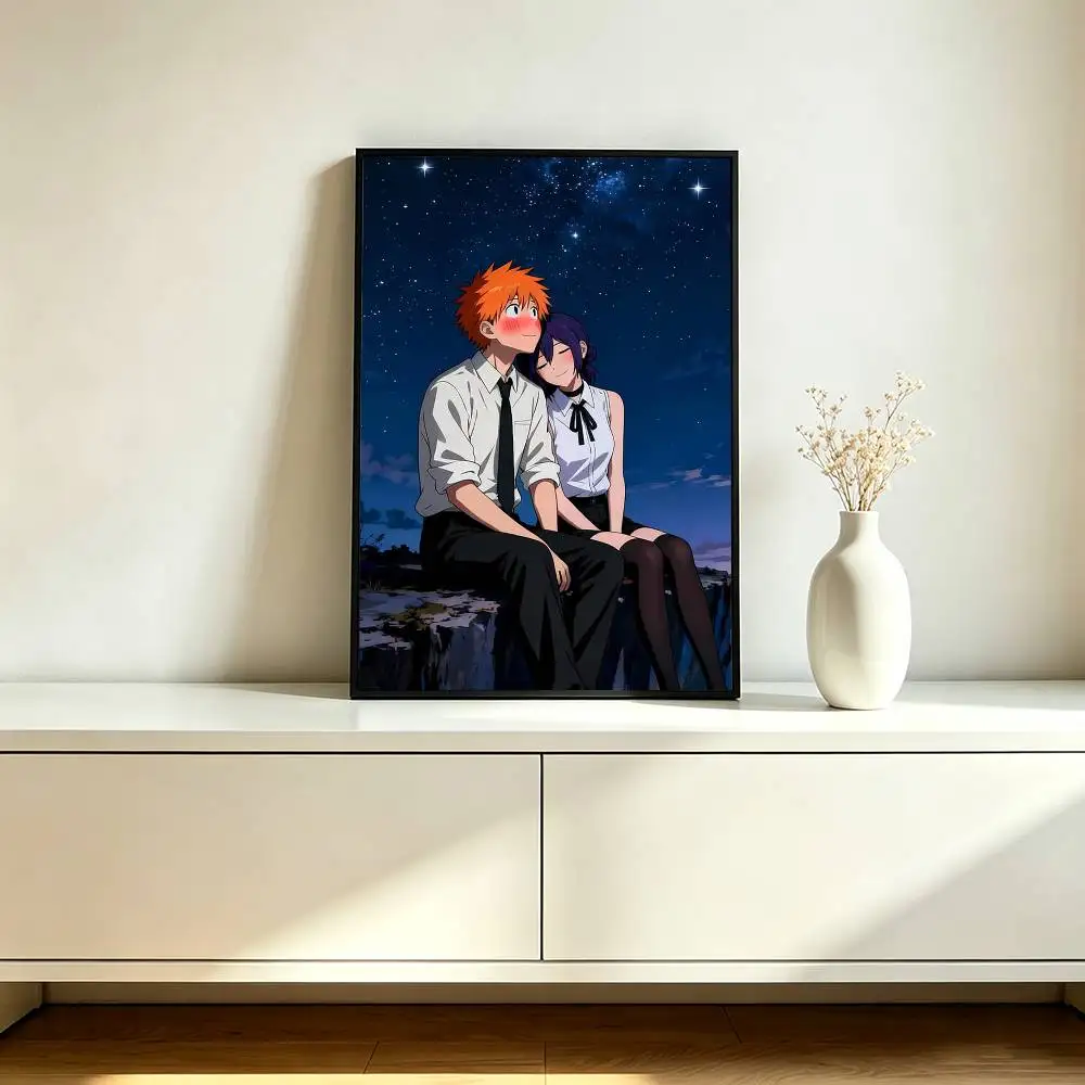 Hot Anime CP Denji-Reze Poster High Quality Dorm Living Room Aesthetic Wall Decoration Painting Stickers Gift