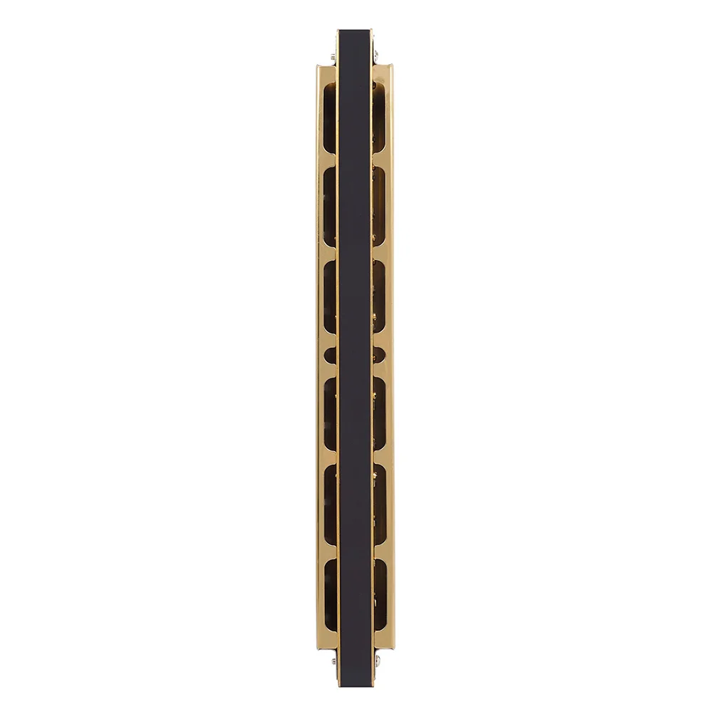 

1pc Key Of C Harmonica 28-Hole Polyphonic Musical Instrument Durable Stainless Steel For Adults Beginners Sweet Sound Gold