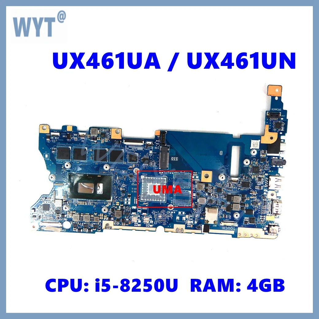 UX461UN Notebook Mainboard For Asus Zenbook Flip 14 UX461U UX461UA UX461UN Laptop Motherboard With i5-8250U 4GB-RAM UMA/V2G GPU