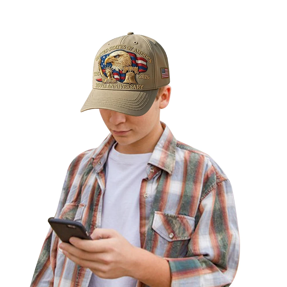 

US 250th Anniversary Cap Retro Washed Patriotic Cap US 250th Anniversary Tribute Hat Trucker Hat for Men and Women