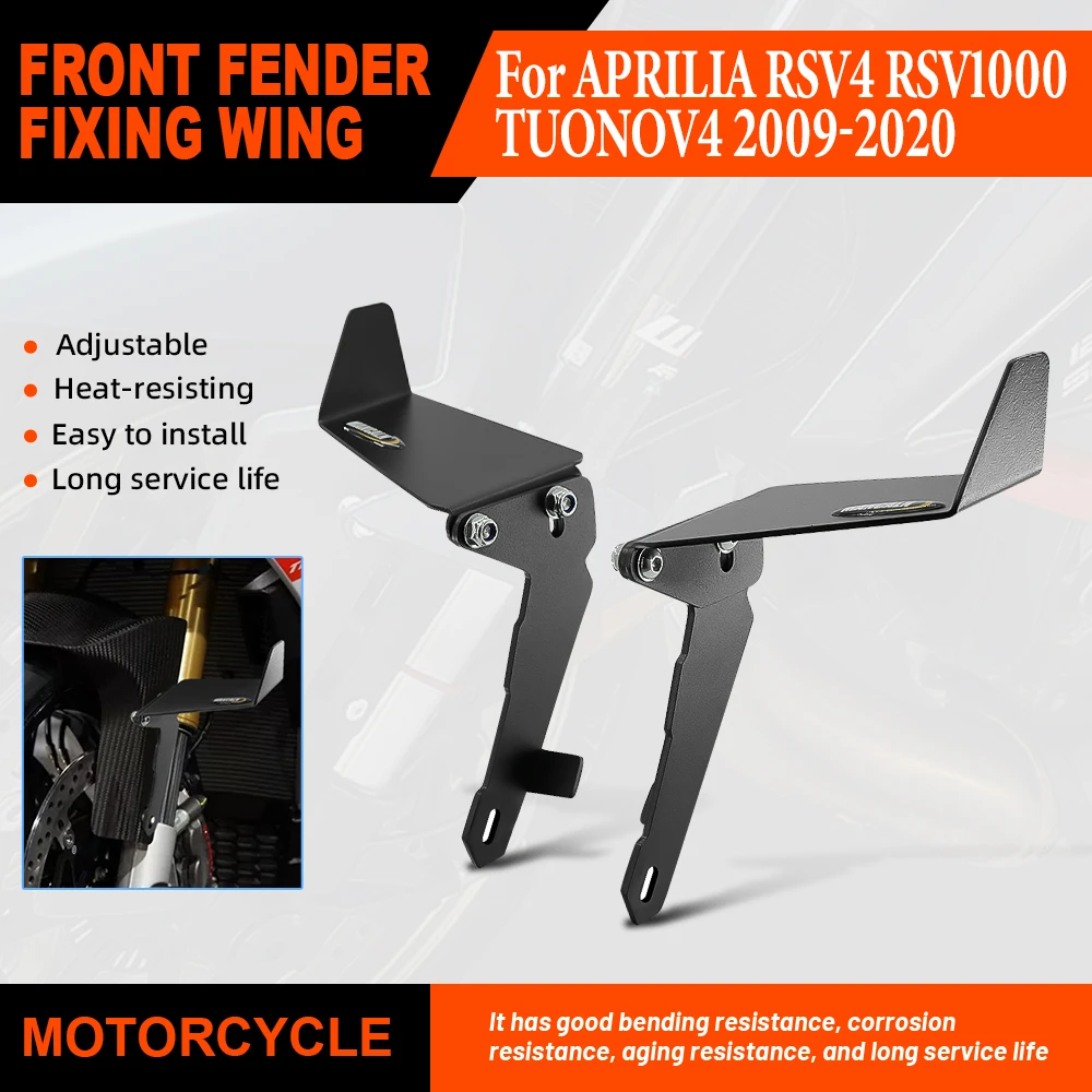 

Suitable for Aprilia RSV1000 RSV4 TuonoV4 2009-2020 Motorcycle Front Fender Fixed Wind Wings Adjustable Aerodynamic Winglets
