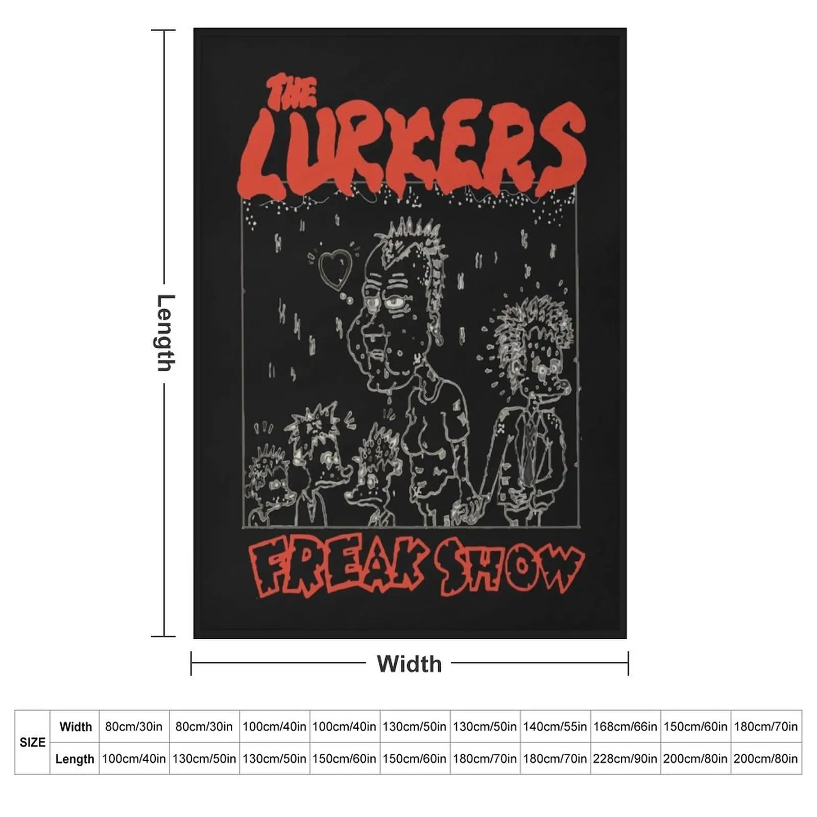 The Lurkers - Freak Show Throw Blanket Nap Stuffeds Flannel Luxury warm for winter Camping Blankets