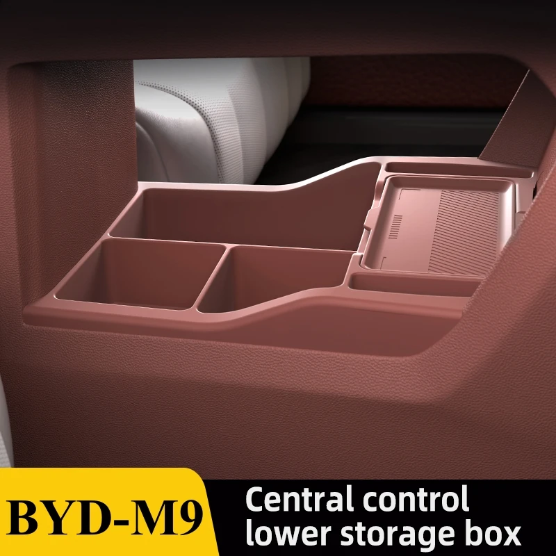 

2025 для BYD M9, силиконовая центральная консоль ниже ящика для хранения, органайзер с центральным управлением, коврик, аксессуары для салона автомобиля