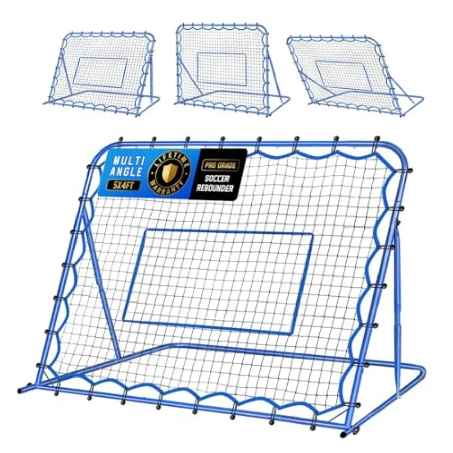 

Soccer Baseball Rebounder Net, Soccer Goal Net, Volleyball Softball Rebound Pitchback Net Quick-Switch Angle Training for Contr