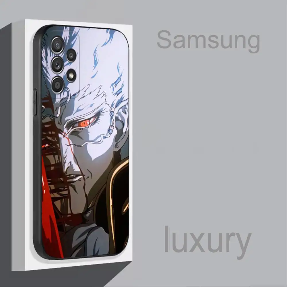Capa de telefone anime v-vampiro caçador d para samsung s 25,24,23,22,30,21,10,9,ultra,plus,lite,fe,4,5g capa macia preta