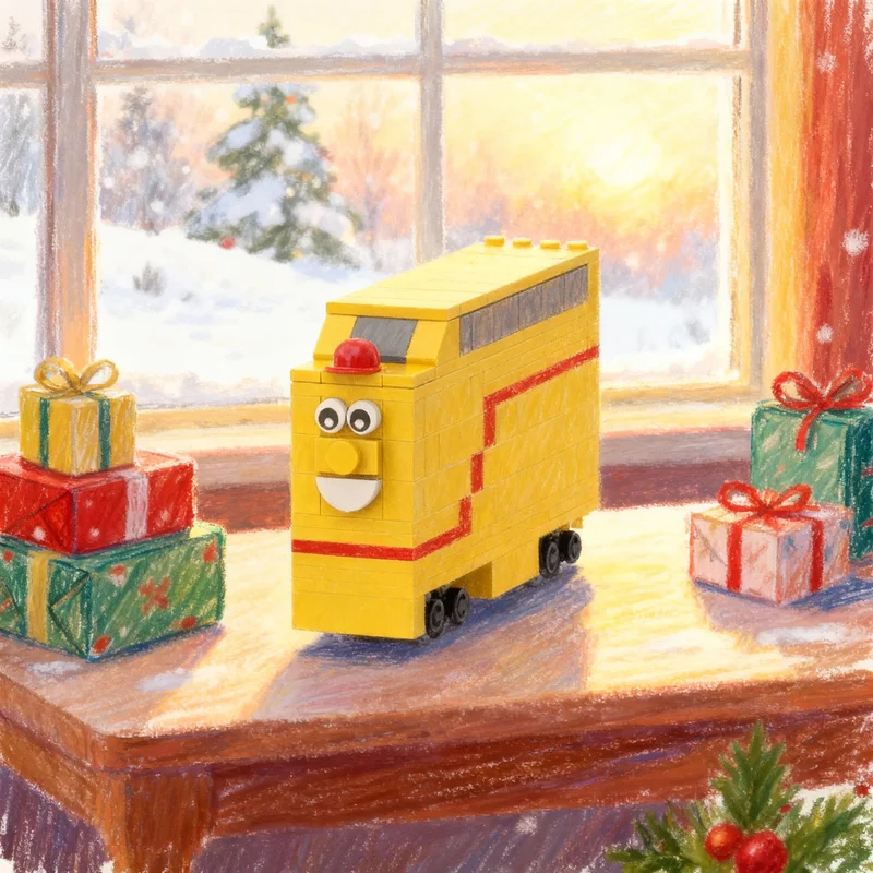 

Набор строительных блоков MOC «Поезд Биг Тим», 183 детали, конструктор, развивающая игрушка для сборки, креативная идея, рождественский подарок, обучающий конструктор для детей