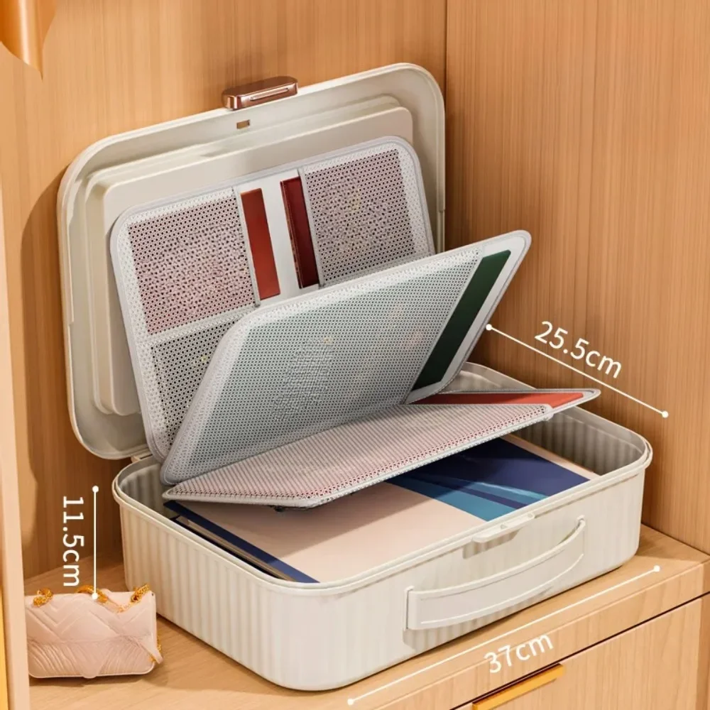 Certificate Storage Box Bag Large Capacity Household Family Certificate Document Special Storage Organization Box