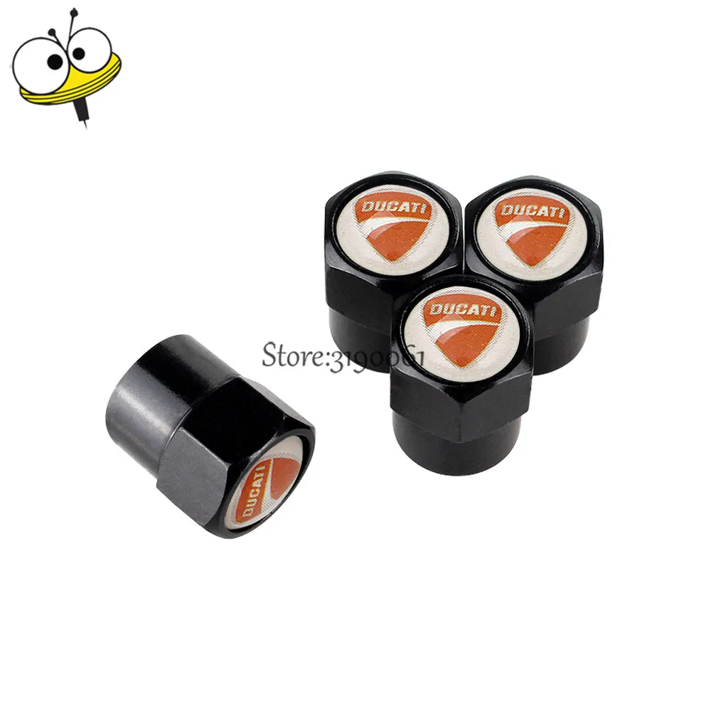 Car Tire Valve Stem Caps Rim Sticker Accessories Styling For Ducati Logo For Ducati 748 749 Diavel Multistrada 1200 750 758 848