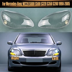 For Mercedes-Benz W220 S600 S500 S320 S350 S280 1998-2005 Headlamp Cover Transparent Lampshade Lamp Shade Headlight Shell