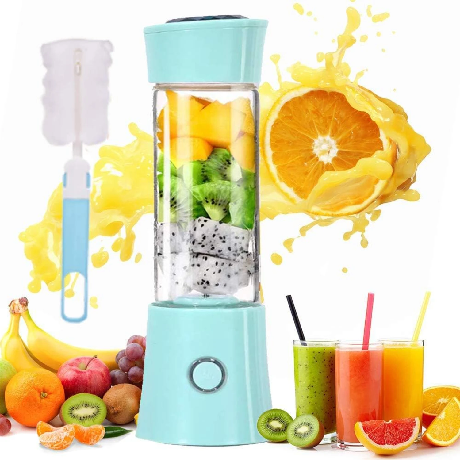 Buy this amazing Portable Personal Blender and Household Juicer fruit shake Mixer for delicious smoothies! Featuring Six Blades