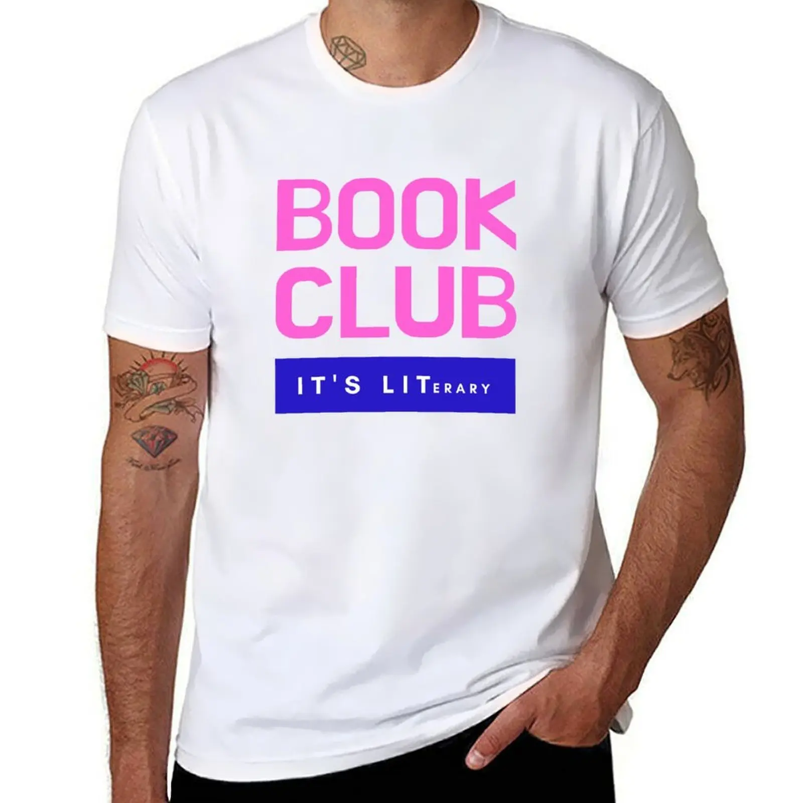 Book Club Lit T-Shirt man t shirt graphic t shirt man plain T-Shirt