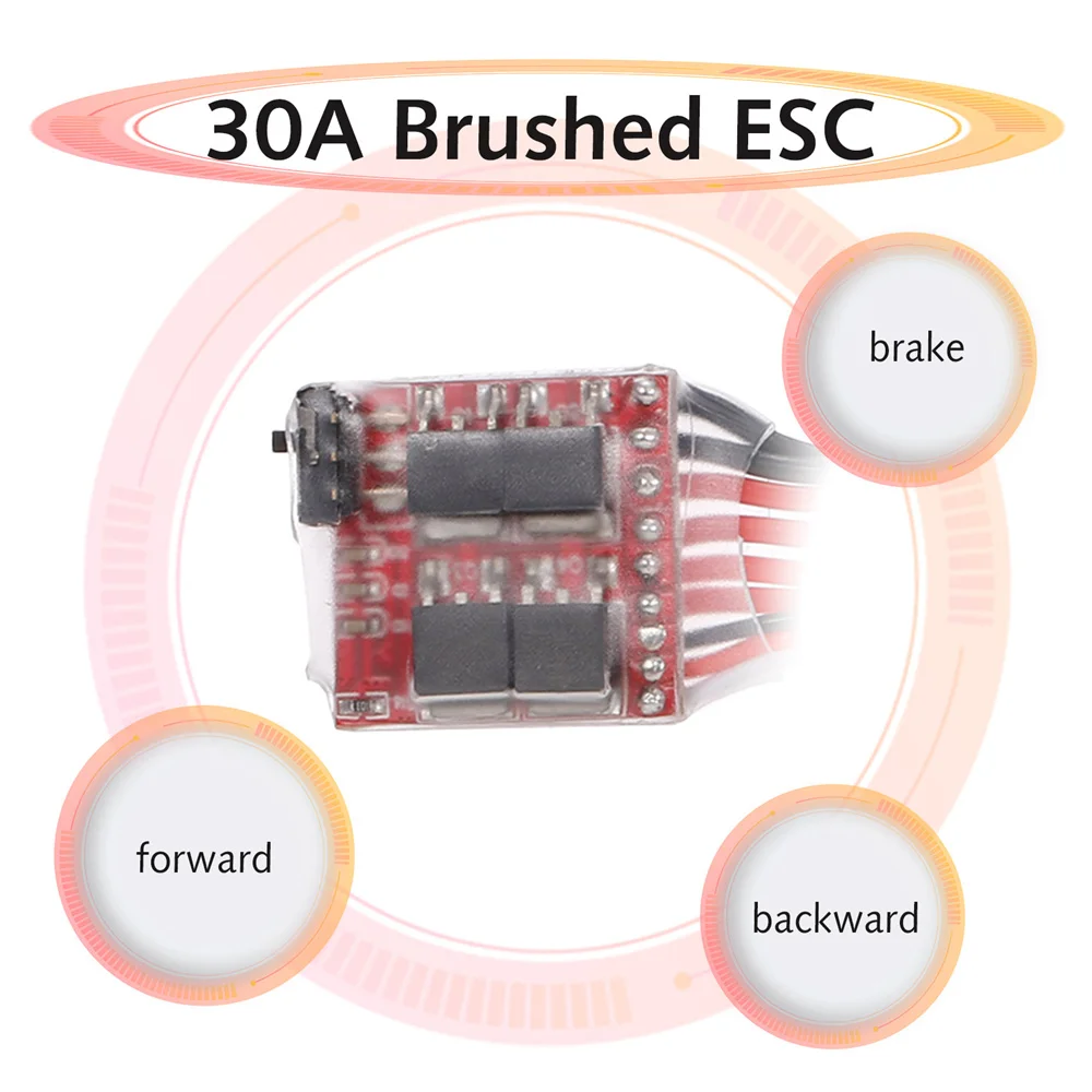 30A ESC 4-8V Brushed Electric Speed Controller ESC Brush Motor Speed Controller For WPL C14 C24 MN D90 MN99S RC Car