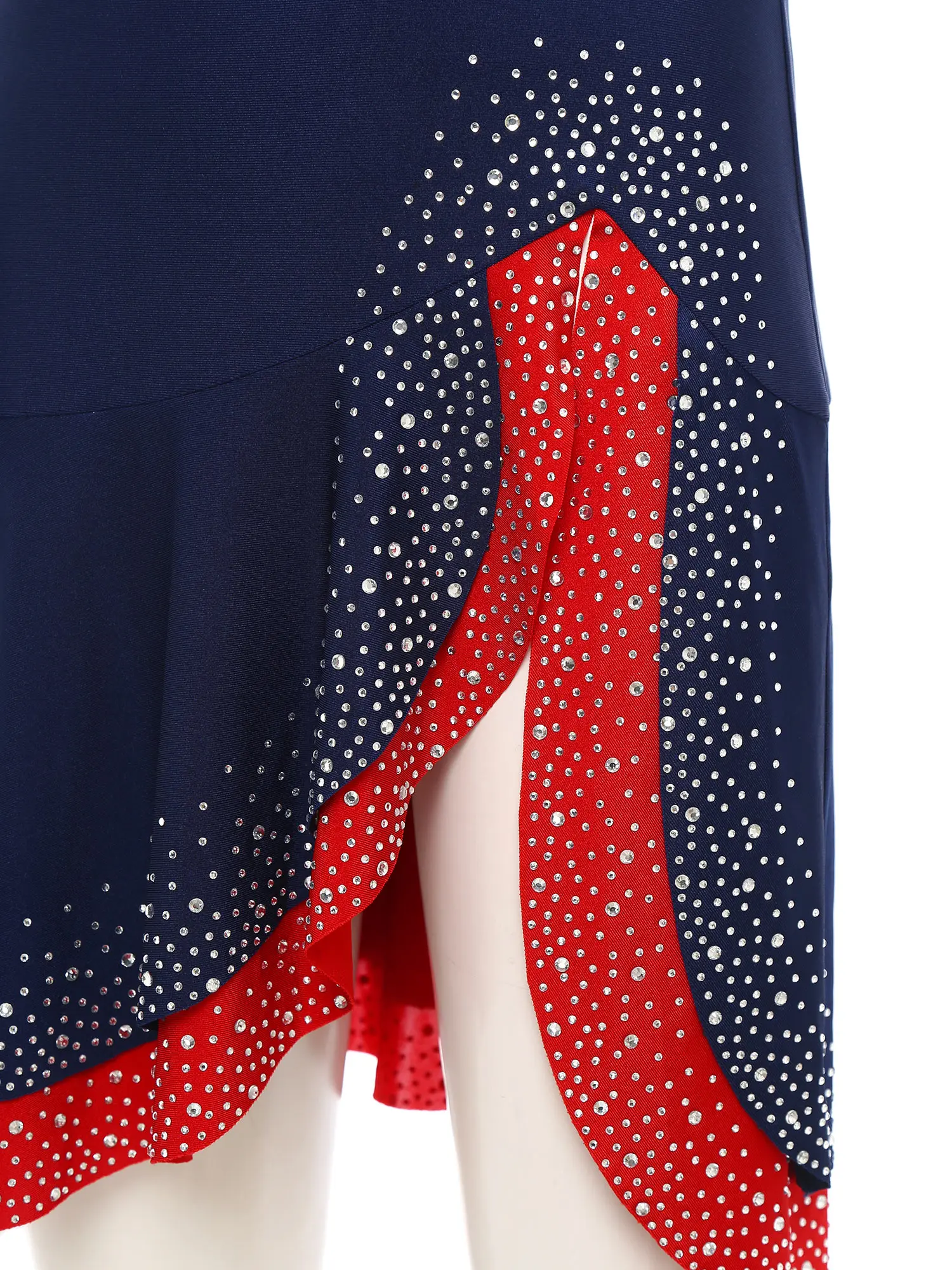 2025 Dames Latin Dansoutfits Jazz Cha-cha Tango Kostuum Halter Lange Mouw Crop Top + Rok Danskleding Set voor Toneelshows Feest