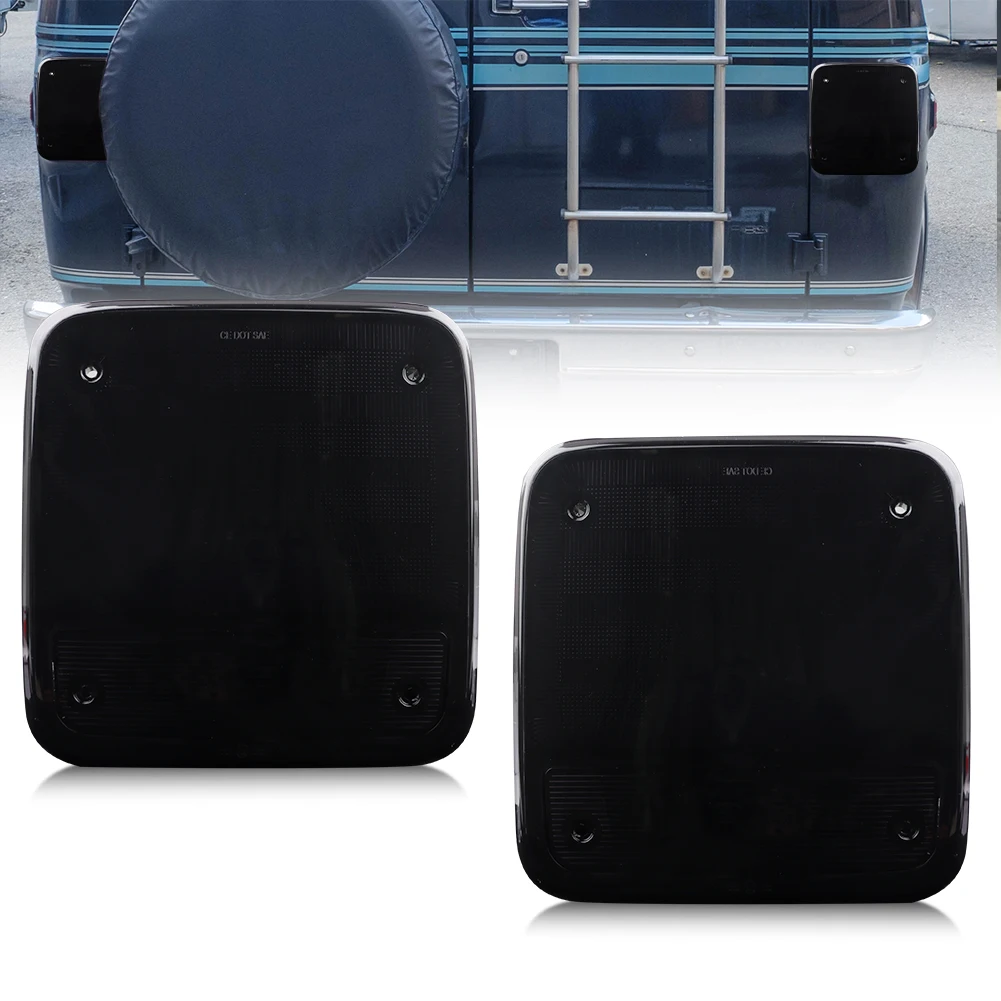 2Pcs For 1985-1995 Chevy G10 G20 G30 P20 P30 GMC G1500 G2500 G3500 Rear Tail Light Brake Light Reverse Light Backup Light Cover
