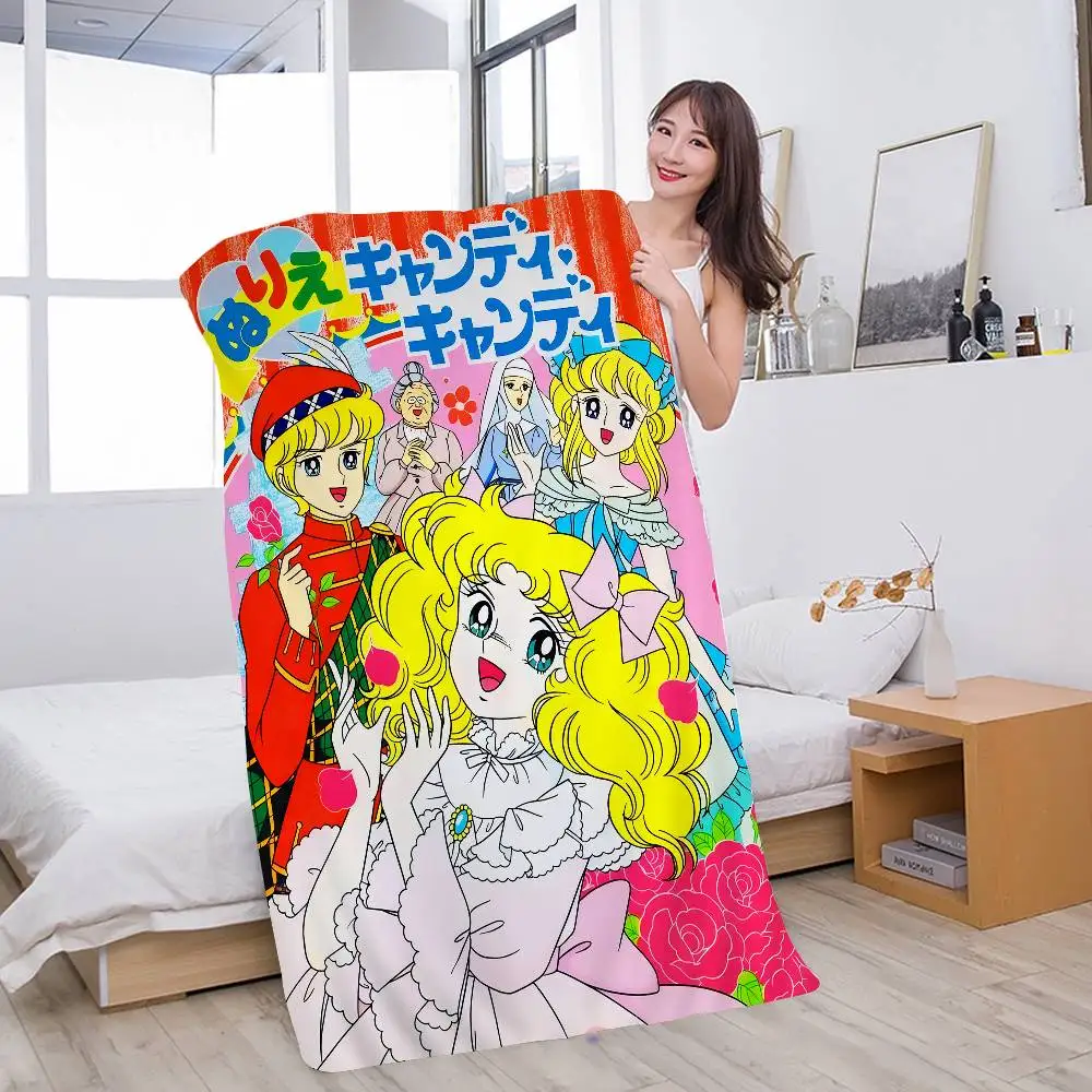 أنيمي مانغا كاندي أنيمي بطانية من الألياف الدقيقة التجفيف السريع مناشف الشاطئ المتضخم الطباعة سوبر ماصة بطانية منشفة حمام السباحة