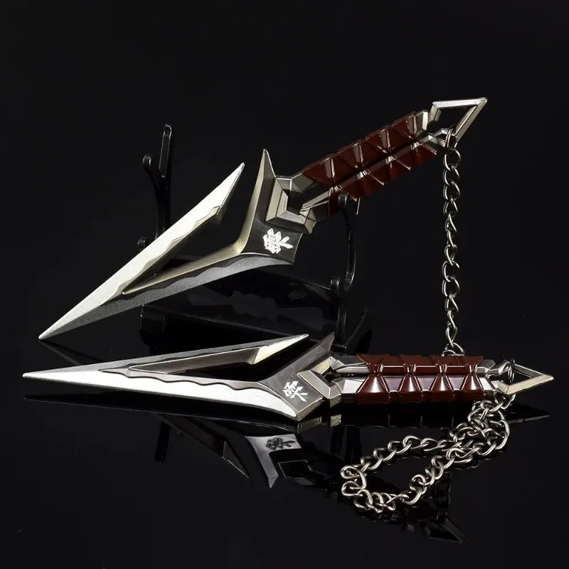 16cm Weapon Melee Kuronami No Yaiba Ninja Kunai Game peripherals Weapon Model Metal Samurai Ornament Desktop Craft Toys collect