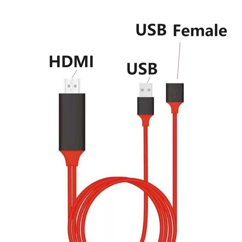 Kompatybilne z Hdmi dublowanie kabel AV telefonu komórkowego do telewizora Adapter HDTV Adapter Usb trzy w jednym z tym samym uniwersalnym ekranem