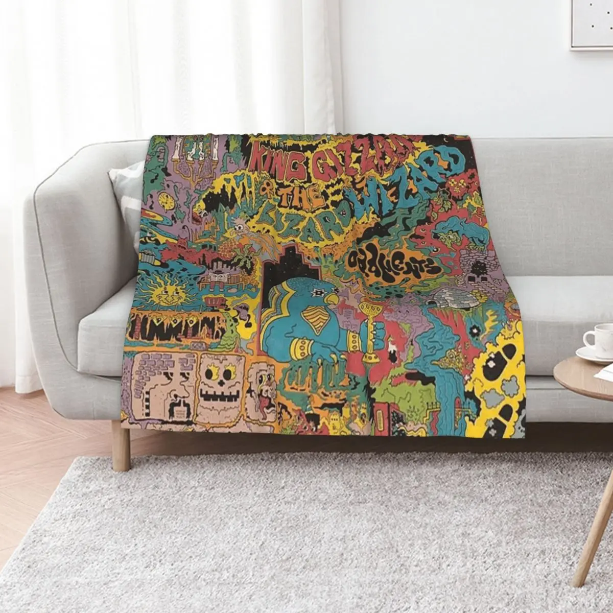 king gizzard oddments Throw Blanket Multi-Purpose Blankets For Sofas heavy to sleep for sofa Polar funny gift Blankets