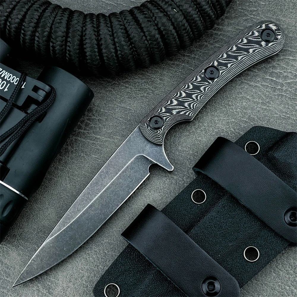 

New Tactical Fixed Blade Knife High Hardness 7Cr13Mov Blade G10 Handle Outdoor Hiking Camping Hunting EDC Tools with Sheath