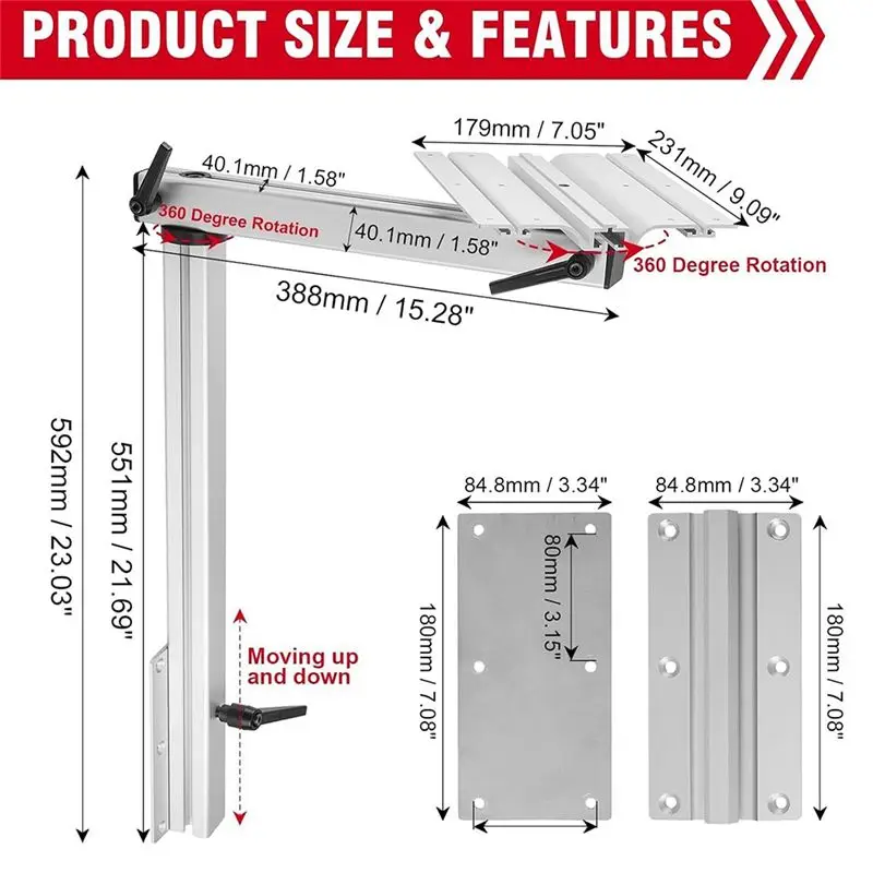 【 Store!!】 Campervan And RV Yacht Multi-Purpose Rotating Table Leg, Foldable And For Marine Use