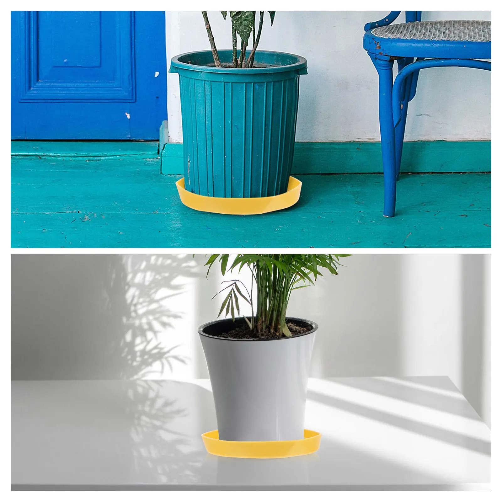 

5 Pcs Flowerpot Trays Resin Plant Pot Drip Plates Lightweight Easy Clean Water Proof Gardening Bonsai Saucers