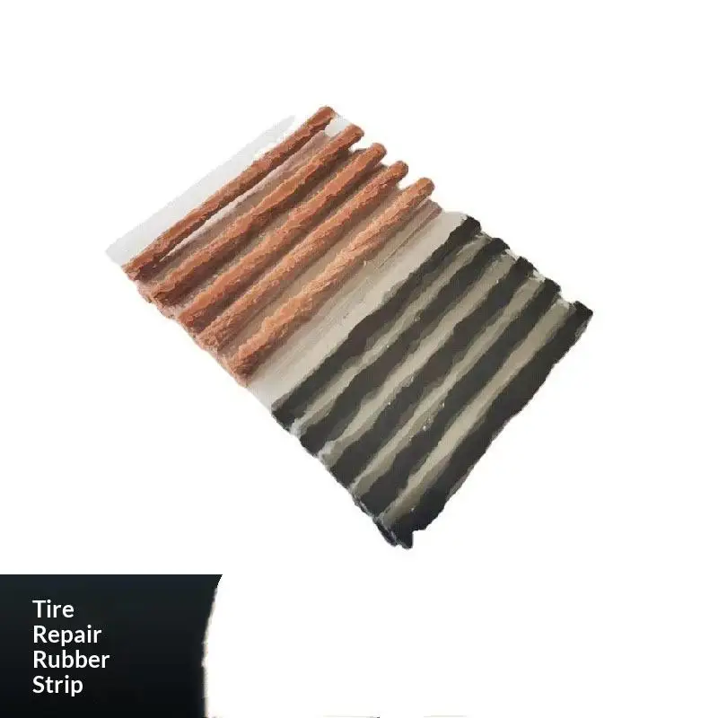 50Pcs Universal Tubeless Tire Repair Rubber Strips Fast Puncture Seal Strips for Car Bike Motorcycle Highway Emergency Use