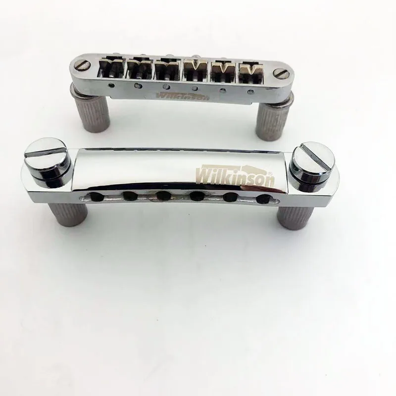 

Wilkinson Bridge WOGT1+WOGB1 tune-a-matic and Go-To style Zinc Alloy For Les Paul SG Electric Guitar Chrome